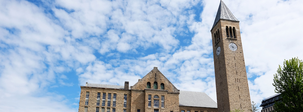 An image of a building on the campus of Cornell University in Ithaca, New York